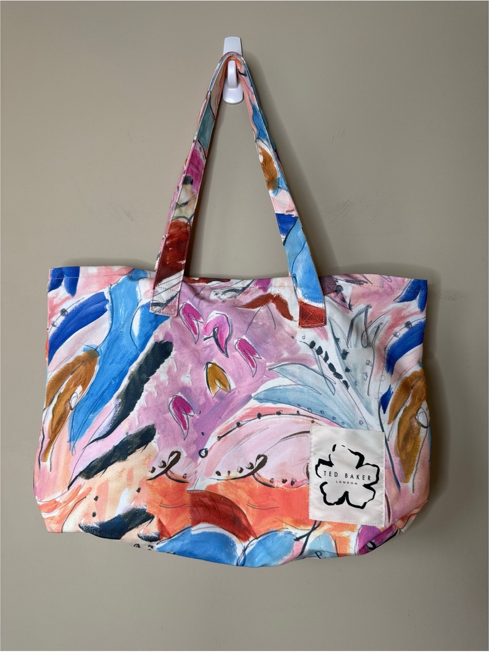 Ted Baker Trevik Woven Tote Bag Summer Blooms